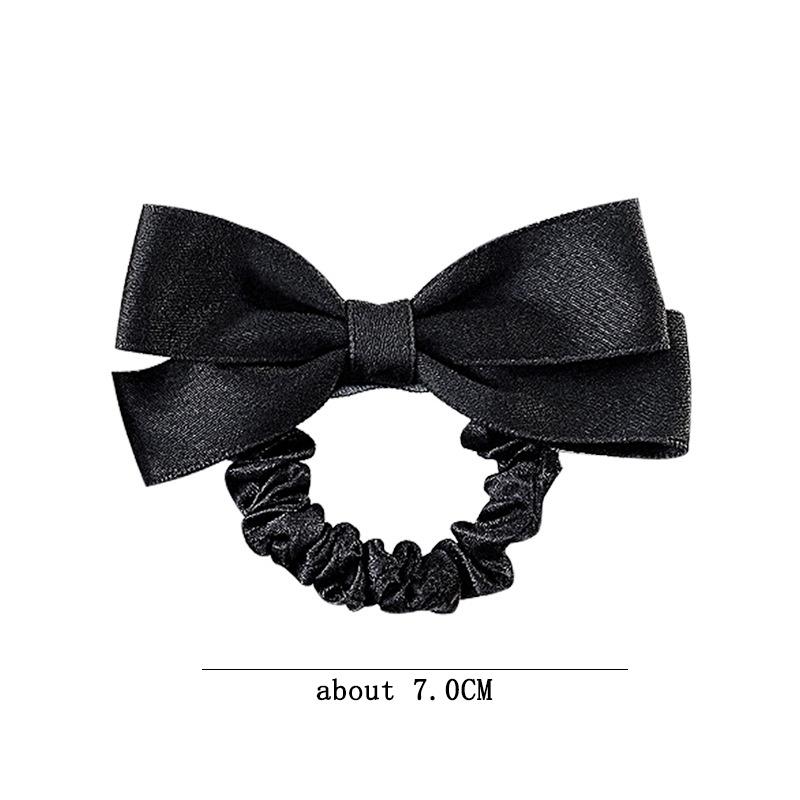 Women Cute Bow Rubber Bands Elastic Hair Bands Korean Headwear for Girls Solid Color Hairbands Headband Fashion Hair Accessories