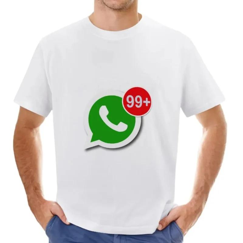 Heavyweight T Shirts Summer Tops T Shirt for Men  WhatsApp Messages T-Shirt  Harajuku  Oversized T Shirt  Streetwear