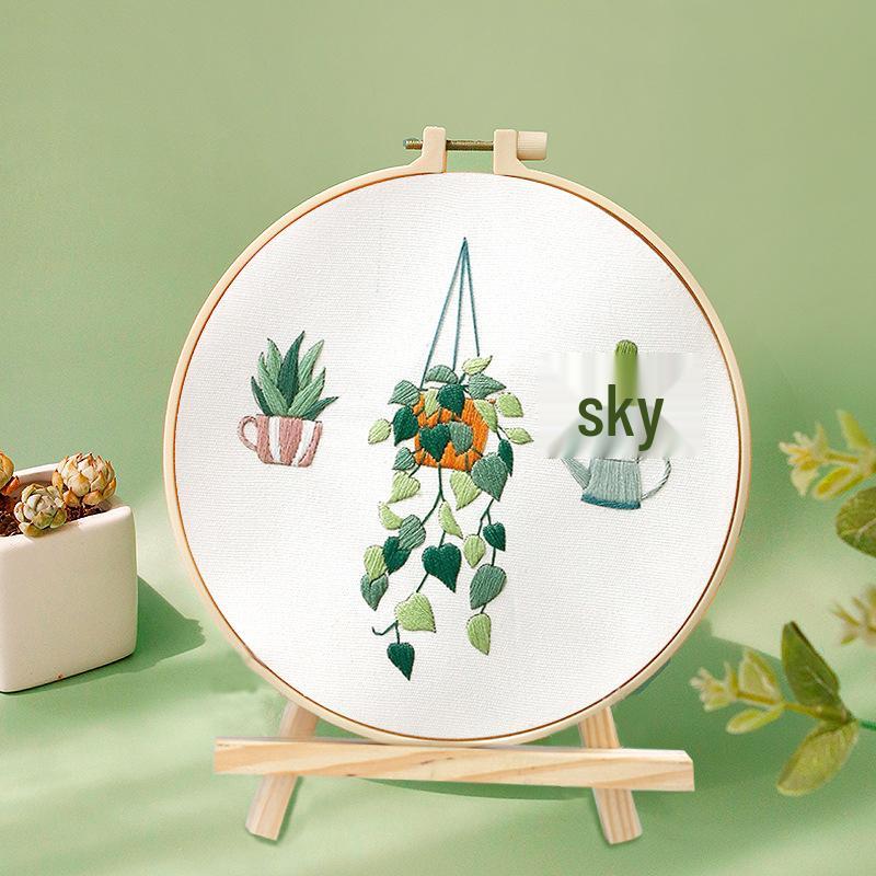 Beginner DIY Embroidery Kit: Su & Xiang Patterns Cross Stitch with French Techniques