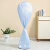 Copri ventilatore in tessuto grigio con stampa floreale a cartoni animati e chiusura con coulisse