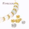 Brass With Zircon Round Wheel Beads 18K Gold Plated Rondelle Crystal Beads Loose Spacer Beads For DIY Beading Jewelry Making