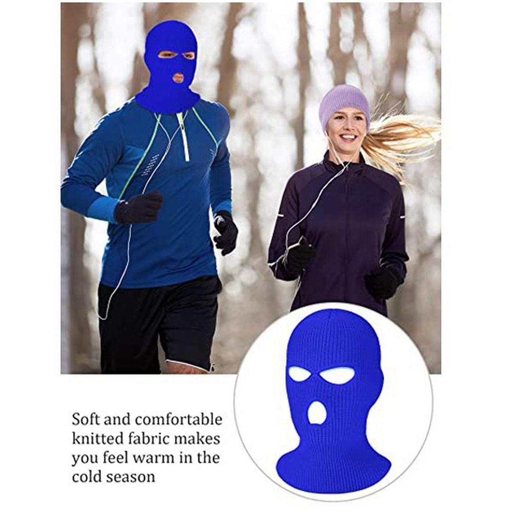 1Pc Embroidery Balaclava Face Mask 3-Hole for Cold Weather, Winter Ski Mask for Men and Women Thermal Cycling Mask Christmas Gift NW553