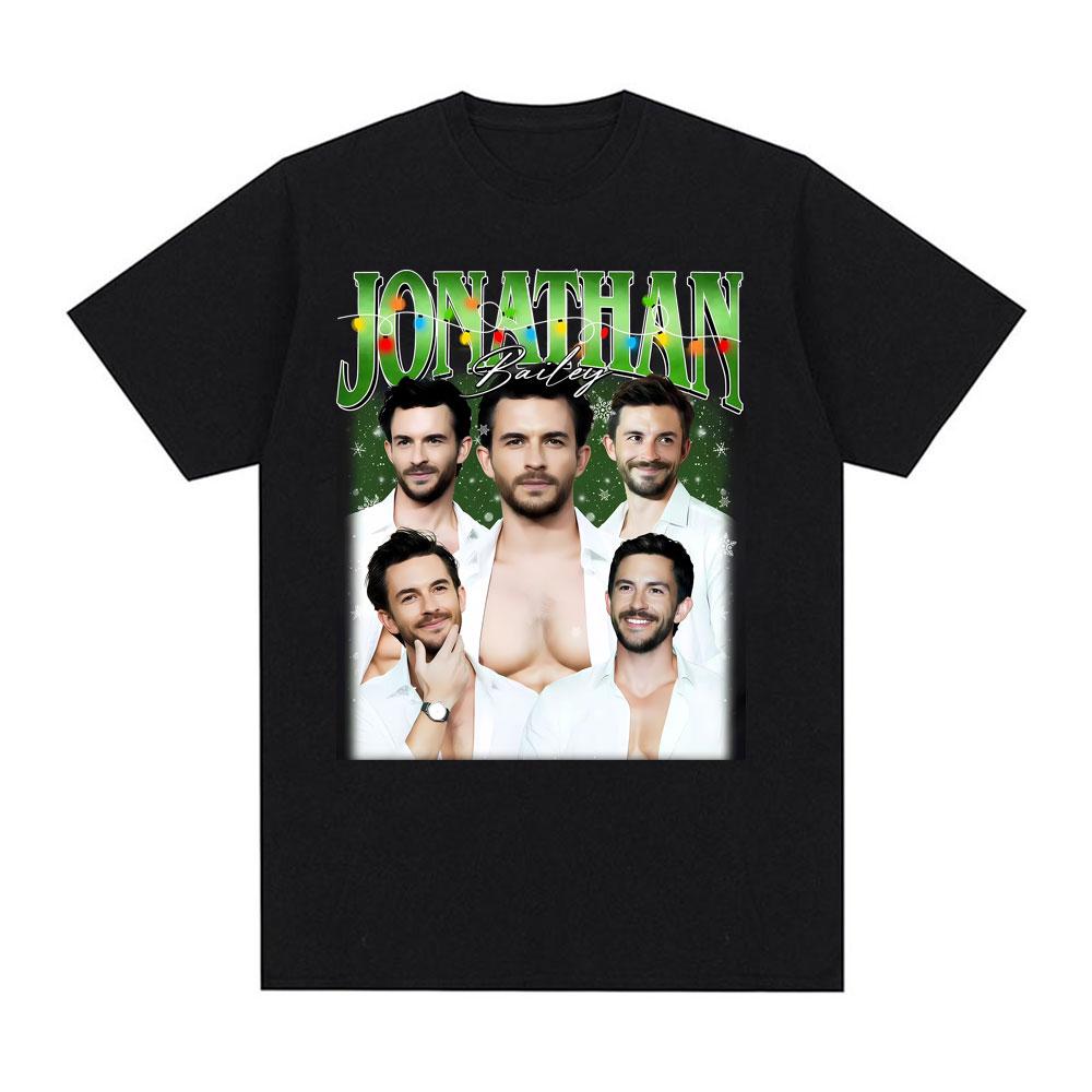 Jonathan Bailey Christmas Vintage Sexiest Unisex T Shirts Unisex Women Fashion Short Sleeve Loose T Shirt Casual ONeck Cotton Tshirt