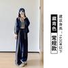 Side striped sweatpants women's autumn and winter new high-waisted loose straight casual pants slim wide-leg pants