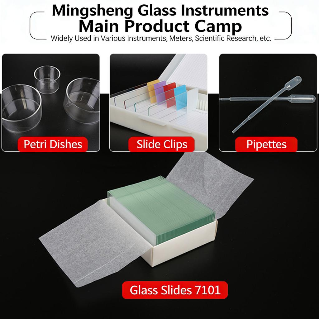Precisions Ground Biology Slides for Microscope Applications Clear Viewing Set of 50 Microscope Slides