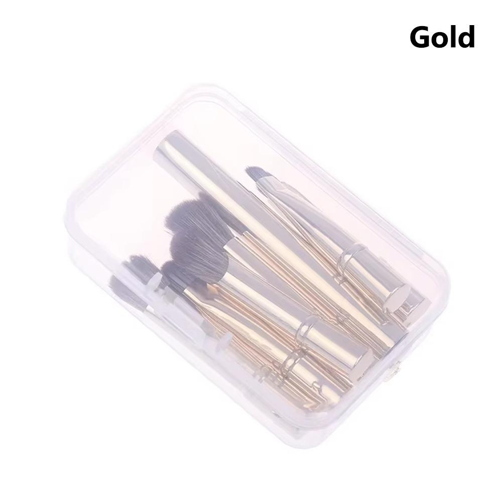 6-piece Mini Makeup Brush Set with Detachable Travel Contour Concealer Brush, Eyeshadow Brush and Double-ended Makeup Brush