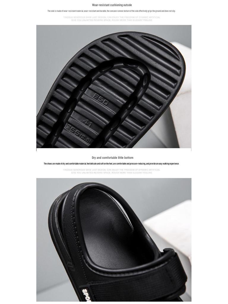 Men's Soft Sole Summer Sandals: Trendy Roman Style Beach Shoes for Parent-Child