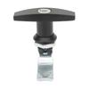 T Handle Door Lock Zinc Alloy T Handle Cabinet Latch for Garage Trailer Tool Box Black