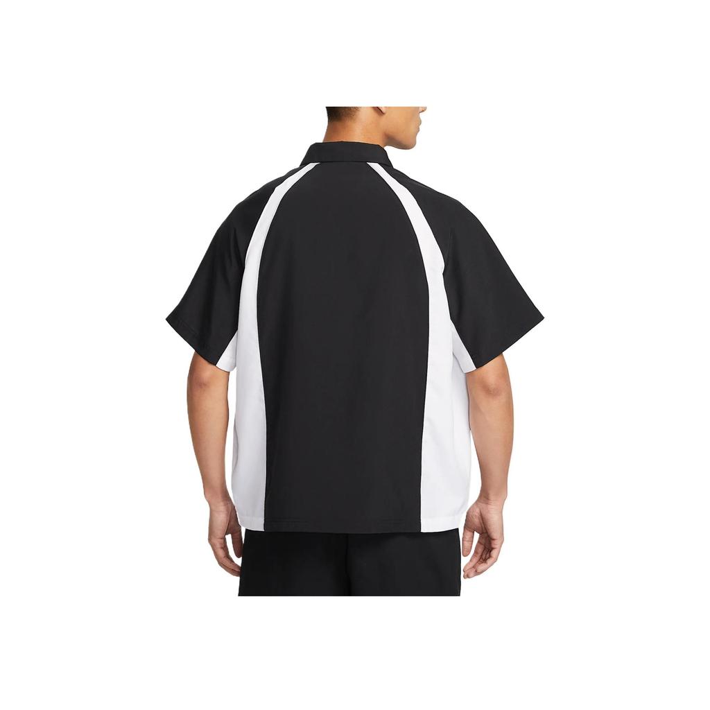 Nike Dri-Fit Sb Fashion Klassisch Bequem Vielseitig Kurzarmhemd Herrenhemden Schwarz Weiß HJ2959010