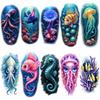 12 Stück Temporäre Tattoos Wasserdicht Langlebig Körperaufkleber Seepferdchen Meeresleben Algen Für Arme Oberschenkel Erwachsene