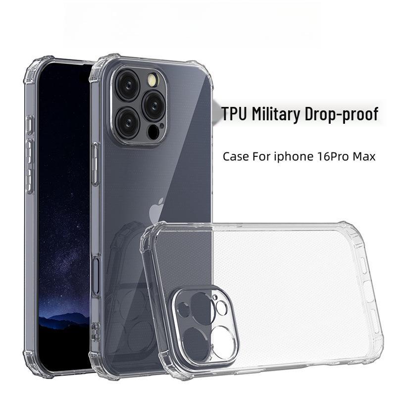 iPhone 14 Pro Max Military-Grade Transparent Drop-Proof Case with Full Coverage and Anti-Fingerprint Protection