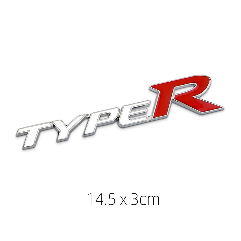 Civic Logo Car Trunk Sticker Aluminium Trim Accessories For Honda Civic Fit Jazz Accord Pilot CRV Odyssey Passport City ZR-V