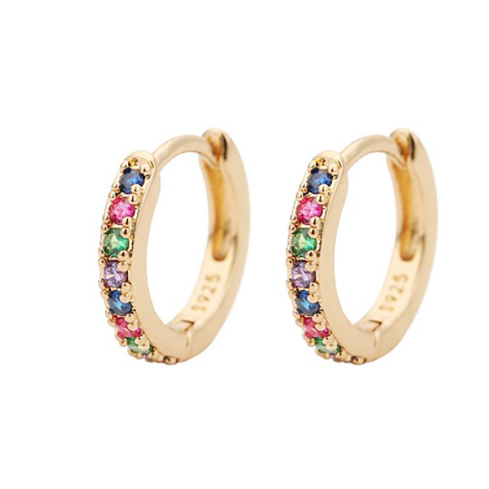 2 ks Minimalistické kroužkové náušnice z nerezové oceli Křišťálový zirkon Malé Huggie Tenké Chrupavkové náušnice Helix Tragus Piercing Šperky