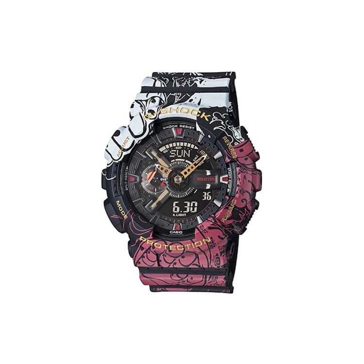 

CASIO Men Liquid Crystal/Analog Dual Display Series Black Watch GA-110JOP-1A4PR Multicolor Band