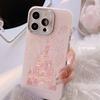 Pink Glitter Phone Case for iPhone 16 Pro Max Plus 15 14 13 12 11 Laser Shiny Bling Cute Cartoon Castle iPhone Protective Cover