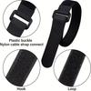Reusable Black Nylon Hook and Loop Cinch Straps Adjustable Wire Fastener Cable Ties For Household Office Cord ArrangementStoragePinstriping Tape 3