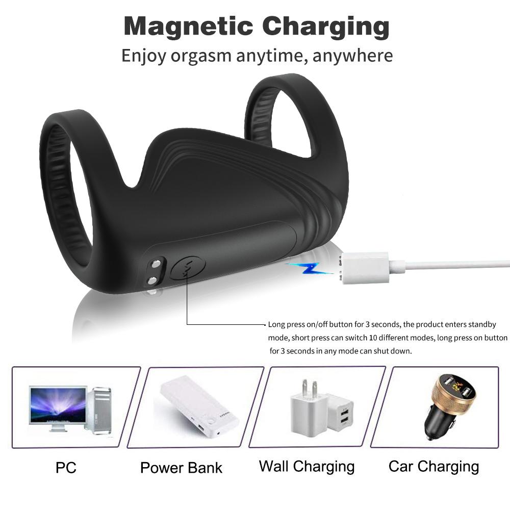 APP Remote Control Wearable Penis Sleeve Cock Ring Vibrator Men Couples Vibrating Rings Penis Delay Trainer Stimulator Sexy Toys Delayed ejaculation