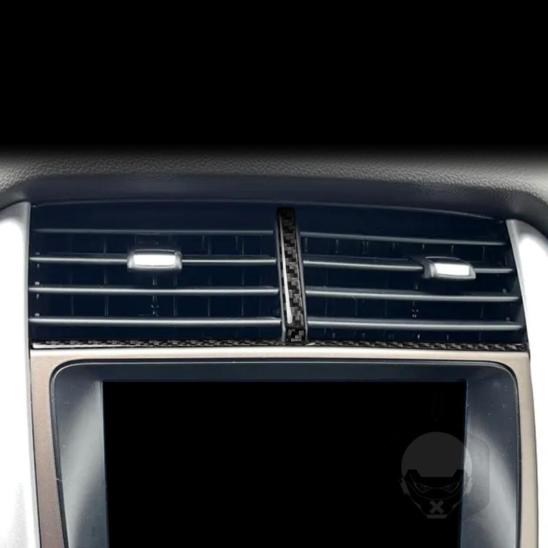 For Ford Edge SEL 2011-2014 Real Carbon Fiber Stickers Central Air Conditioning Vent Panel Car Accessories Interior Decorative