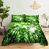 Scene Bed Sheet and Pillowcase Set Bedding Linens Cover Queen King Double Size 220x240 Trees for Bedroom Soft Twin Full Single