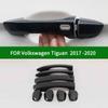 FOR Second Generation Volkswagen Tiguan R-Line 2017- Accessory Glossy Carbon Fibre Pattern Door Handle Covers Trim 2018