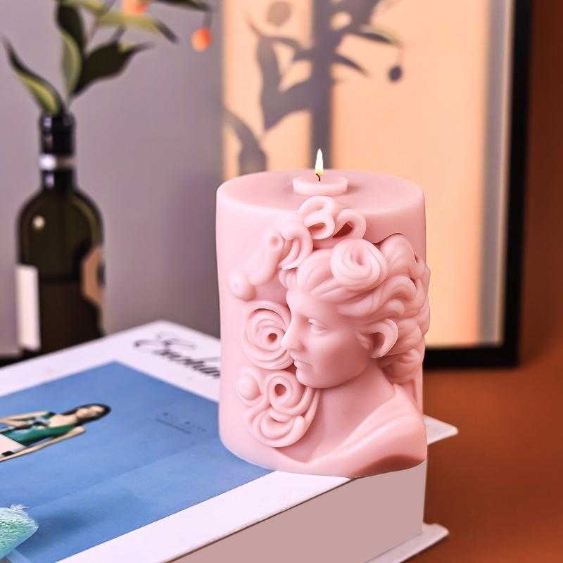 Handmade Silicone Mould European Portrait Candle Molds Ornament Molds Soap Molds Craft Supplies for Home Decorations