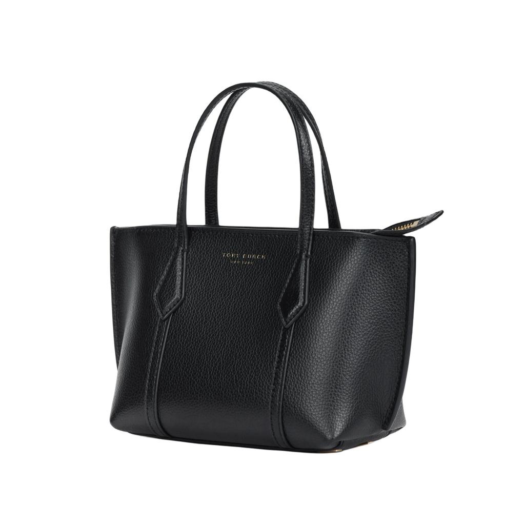 Tory Burch Perry Logo Removable Shoulder Strap Tote Bag Women Tote Black 175548-001