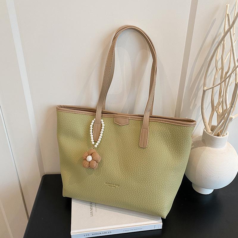 Large Capacity Bag Women's Summer New Casual Simple Shoulder Bag Commuter Tote Bag