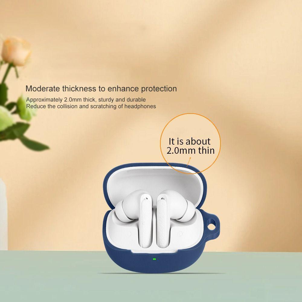 Silicone Earphone Case Anti-fall Headphone Protective Case Earbuds Cover for QCY Buds ANC HT15