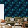 Watercolor Galaxy Wallpaper Navy Blue, Turquoise and Black 50x1000