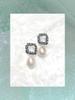 One Enough Square Pearl Earrings