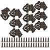 Antique Decorative Hinges Green Bronze Printing Zinc Alloy Furniture Wooden Box Gift Box DIY Hinges