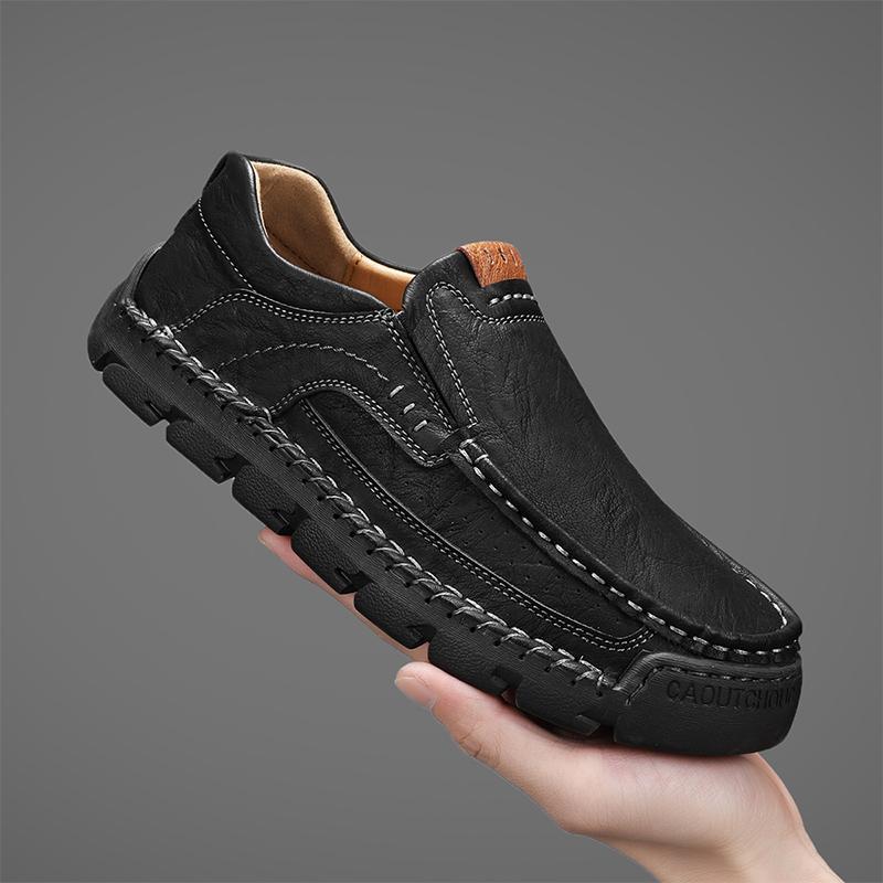 Wiosna/jesień Męskie botki Chelsea do kostki Buty outdoorowe Męskie buty do wędrówek Buty do jazdy samochodem Skórzane Duży rozmiar Ręcznie robione Skórzane buty