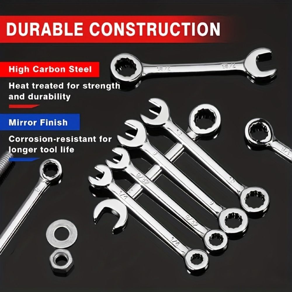 10pcs Mini Mini Spanner Wrenches Set British/Metric Type Wrenches  Loosen Screws/nuts