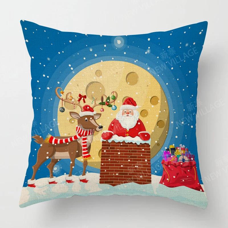 Decorative Cushion Home Living Room Decor Throw Pillow Cover 40*40 40X40Cm 60X60Cm 45X45Cm 50X50Cm Plant Winter Merry Christmas