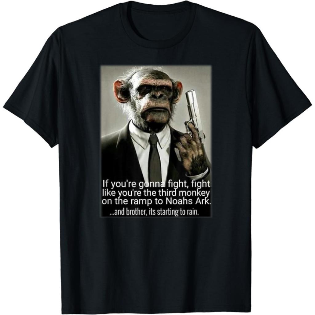 Fight Like Your Third Monkey on Noahs Ark Pop Culture T-Shirt