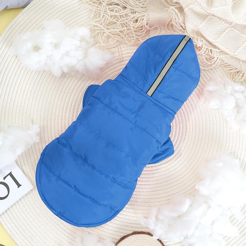 Pet clothes winter clothes, dog clothing autumn and winter new down jackets, puppy windproof hooded cold-proof thermal insulation clothes