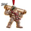 Holiday Cash Present Decoration Big Foot Money Holder for Cash 2D Acrylic Sasquatch Gift Unique Grandchildren Ornament Clear Xmas Tree Hanging Party