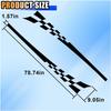 2PCS 78" Car Body Door Side Waistline Sticker Decals, Sports Racing Stripe Decals, Waterproof Vinyl Stripe Sticker Decoration For Car SUV Truck