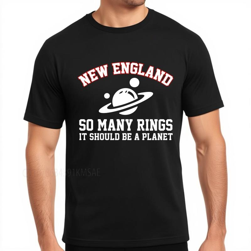 Black summer Boys t shirt New England So Many Rings It Should Be A Planet Short Sleeve Breathable Crew Neck Tshirt