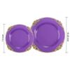 25pcs Clear Plastic Plates With Gold Rim Food Grade Disposable Dessert/Salad Plates Perfect For Wedding Birthday Party