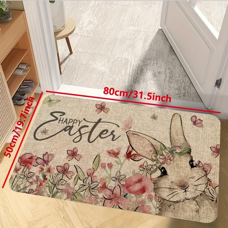 1Pcs Rabbit Anti Fatigue Kitchen Rugs Waterproof Non-Slip Thick Cushioned Kitchen Mat Heavy Duty Comfort Standing Mat for Kitchen