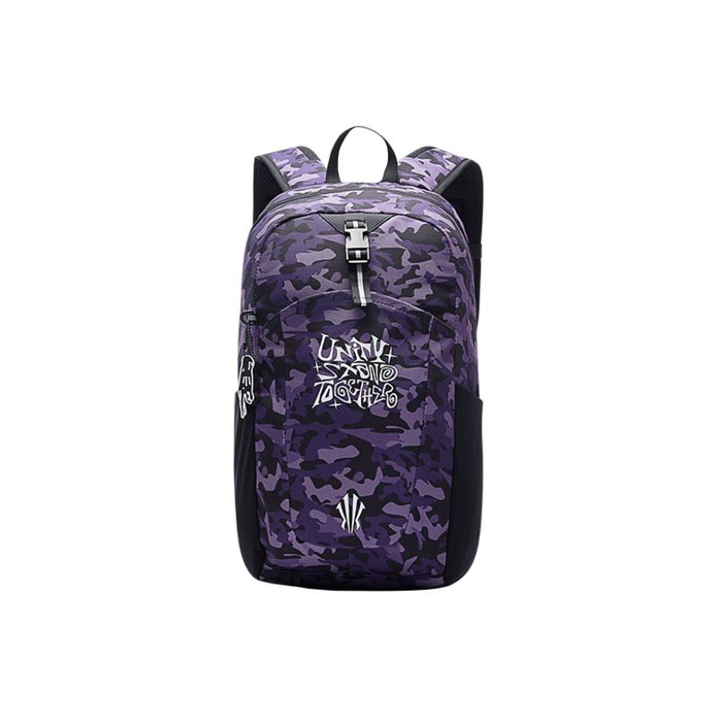 New Anta Irving Series PU Backpack Regular Unisex Camouflage Purple 192511153D-5