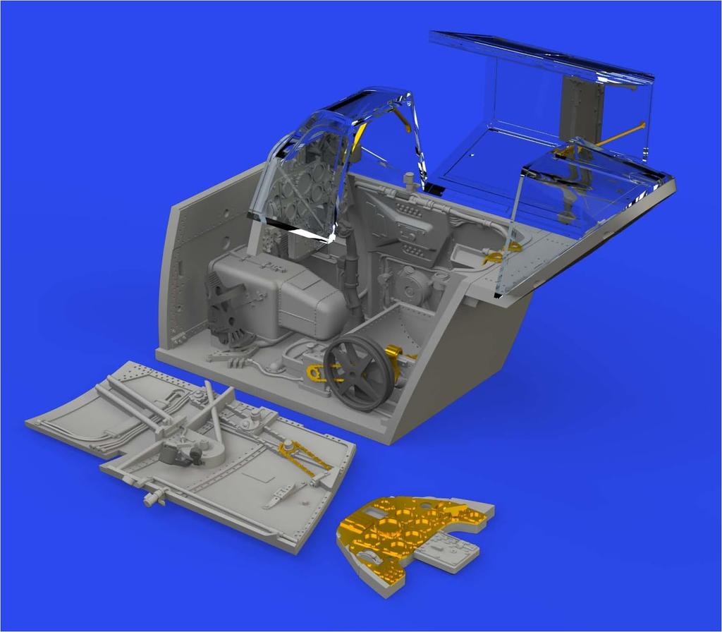 Eduard 1/48 Big Thin Messerschmitt Bf109F Teile-Set (für Eduard) Kunststoffmodellbauteile EDUSIN648114