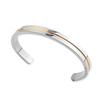 Simple Stainless Steel Bangle with Cubic Zirconia and Rose Gold Perfect As a Birthday Centerline, Gift. [Women's Size] [May Emerald]