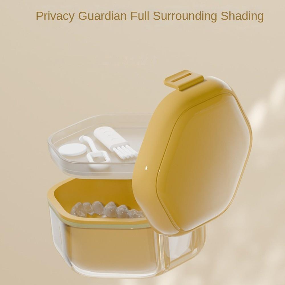 Denture Cleaning Orthodontic Retainer Case Invisible Denture Cleaner Box Teeth Brace