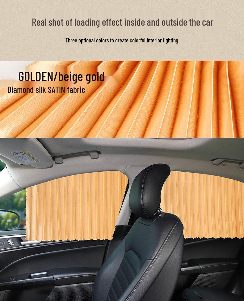 Magnetic Car Window Sunshade Curtains for Privacy and UV Protection
