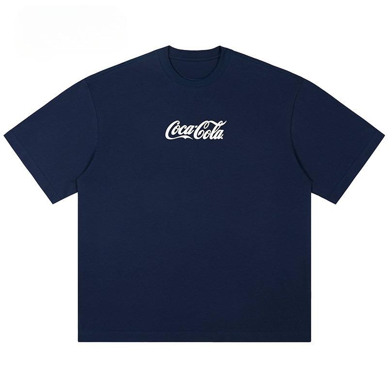 Trendy Fashion Coke Simple Logo Luxury Casual TShirt Mens and Womens Luxury Brand Top