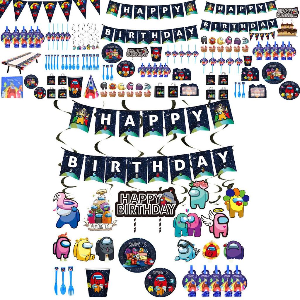 Fête Thème Anniversaire Fournitures Décoration Enfants Assiette Nappe Bannière