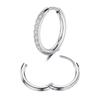 1 Pairs Crystal CZs Nose Ring Clicker Earing Piercings Sparkly Rosegold Steel Nariz Piercing Ear Cartilage Tragus Goth Jewelry