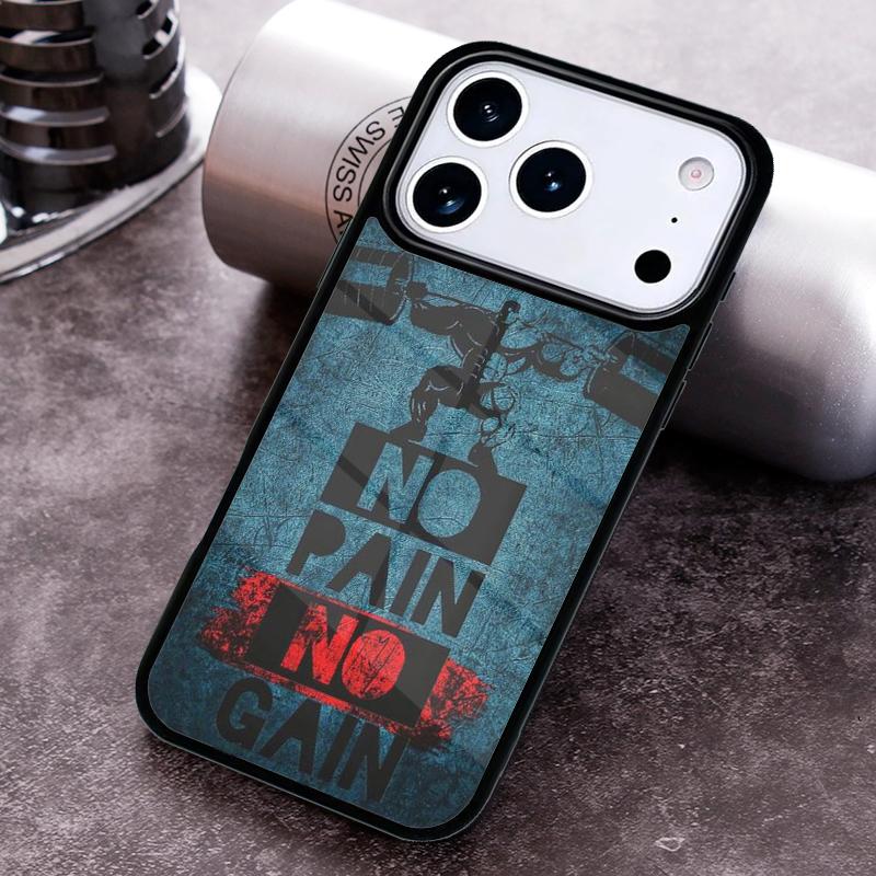 Gym Fitness Bodybuilding Phone Case for iPhone 17 16 15 Pro Max Air 14 13 12 11 Plus Shockproof Cover